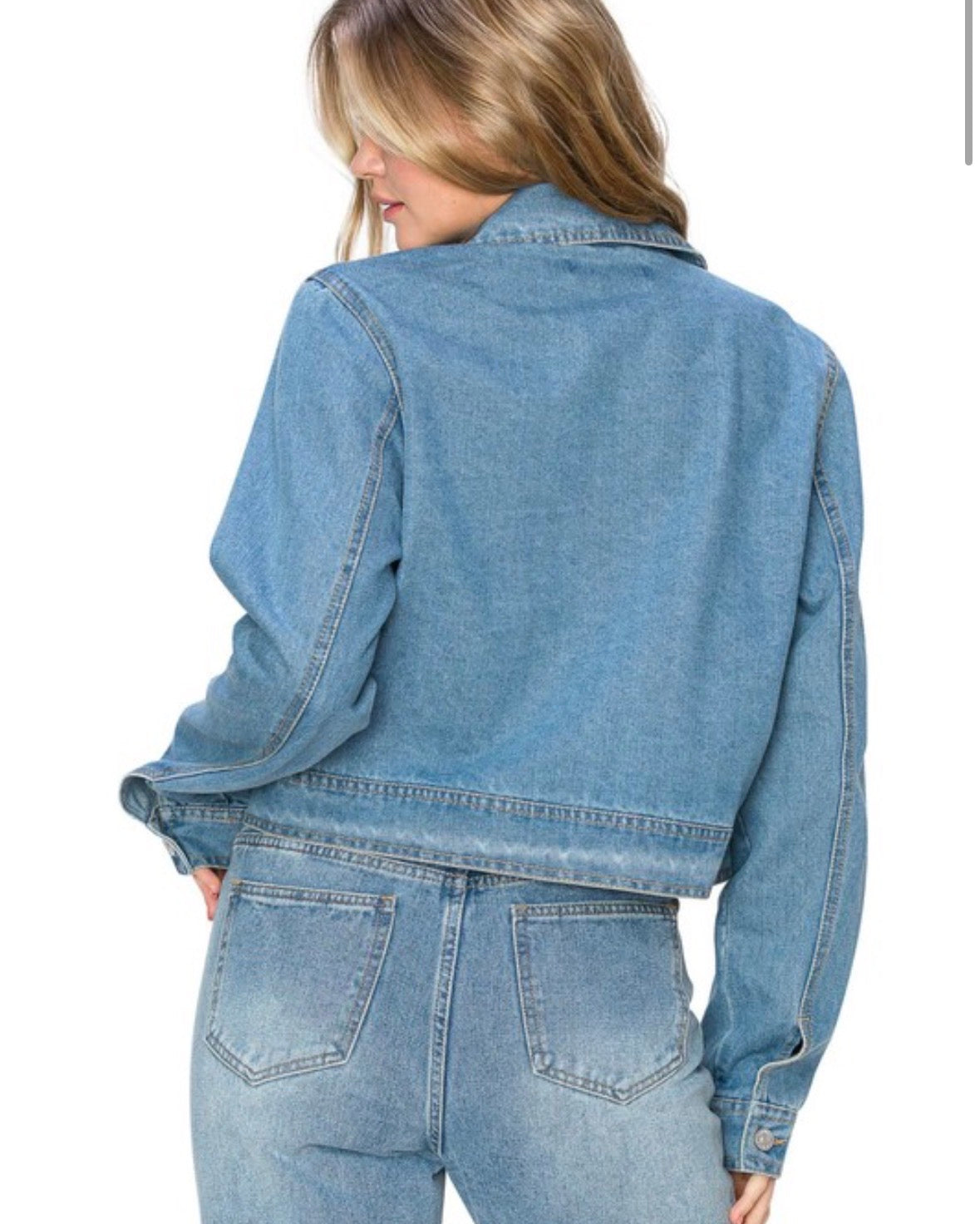 Twisted denim jacket