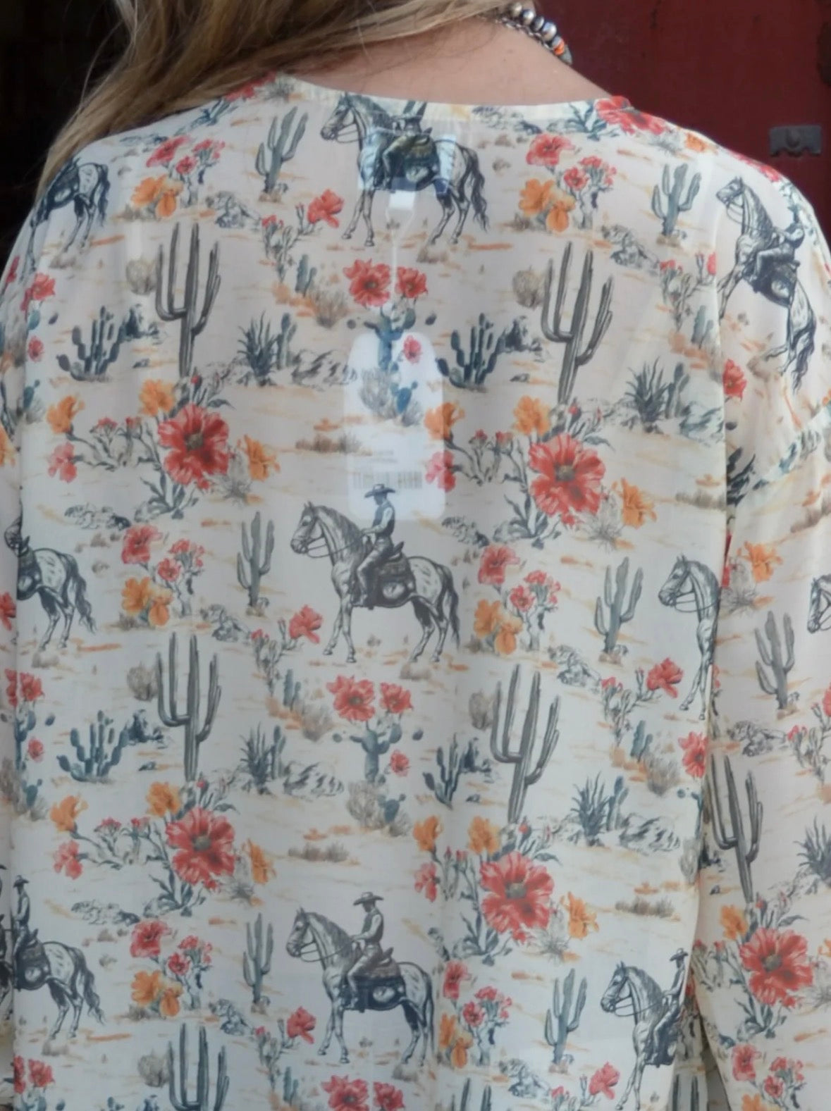 Turquoise Haven Prairie Bloom kimono