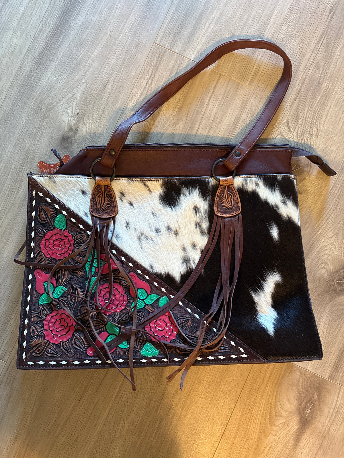 Tote Hair On Genuine Western Leather Women Bag