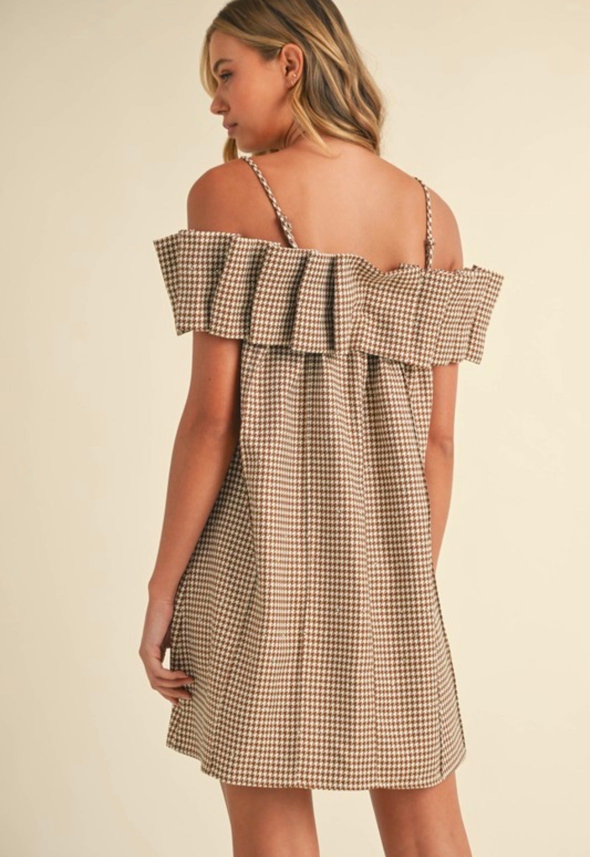 Houndstooth sparkle dress