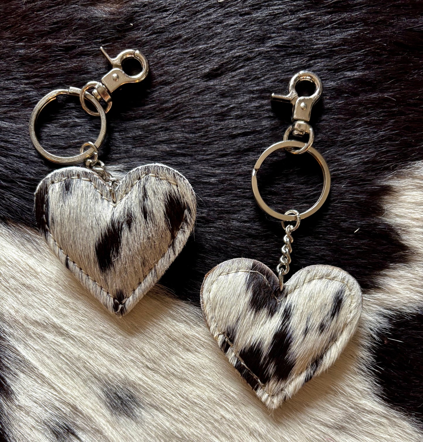 Cowhide key chains