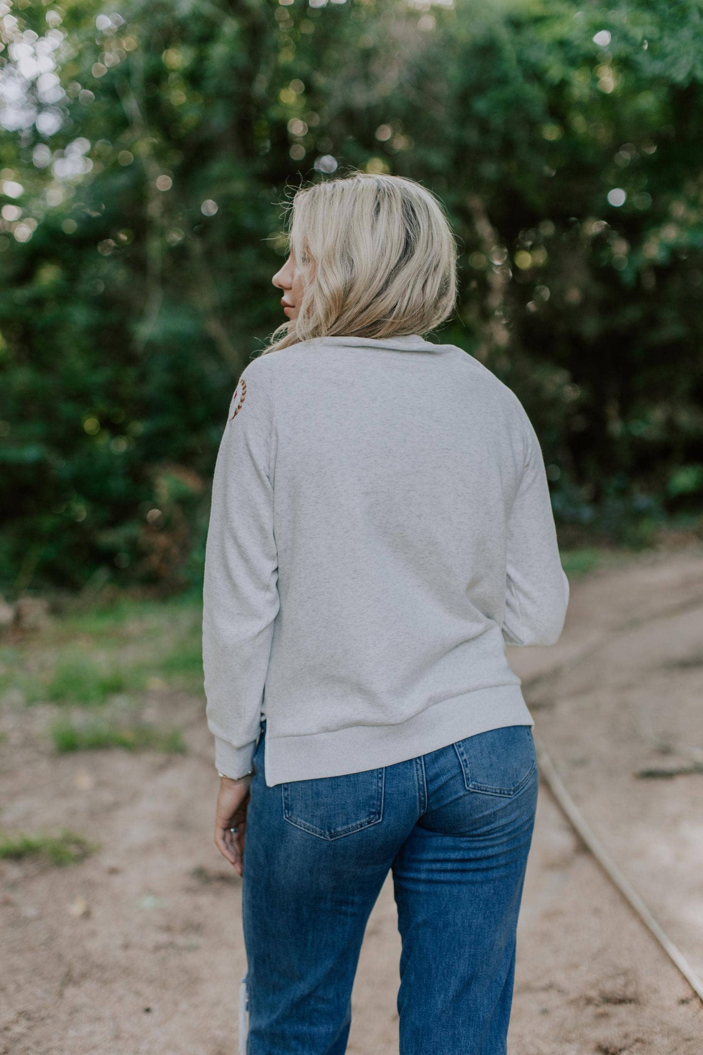 Western Embroidery Fleece Sweatshirt