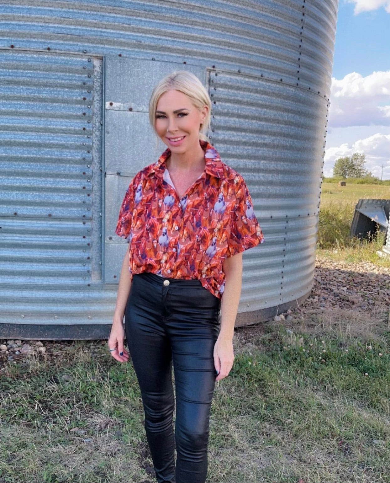 Horse button down by Lucky & Blessed