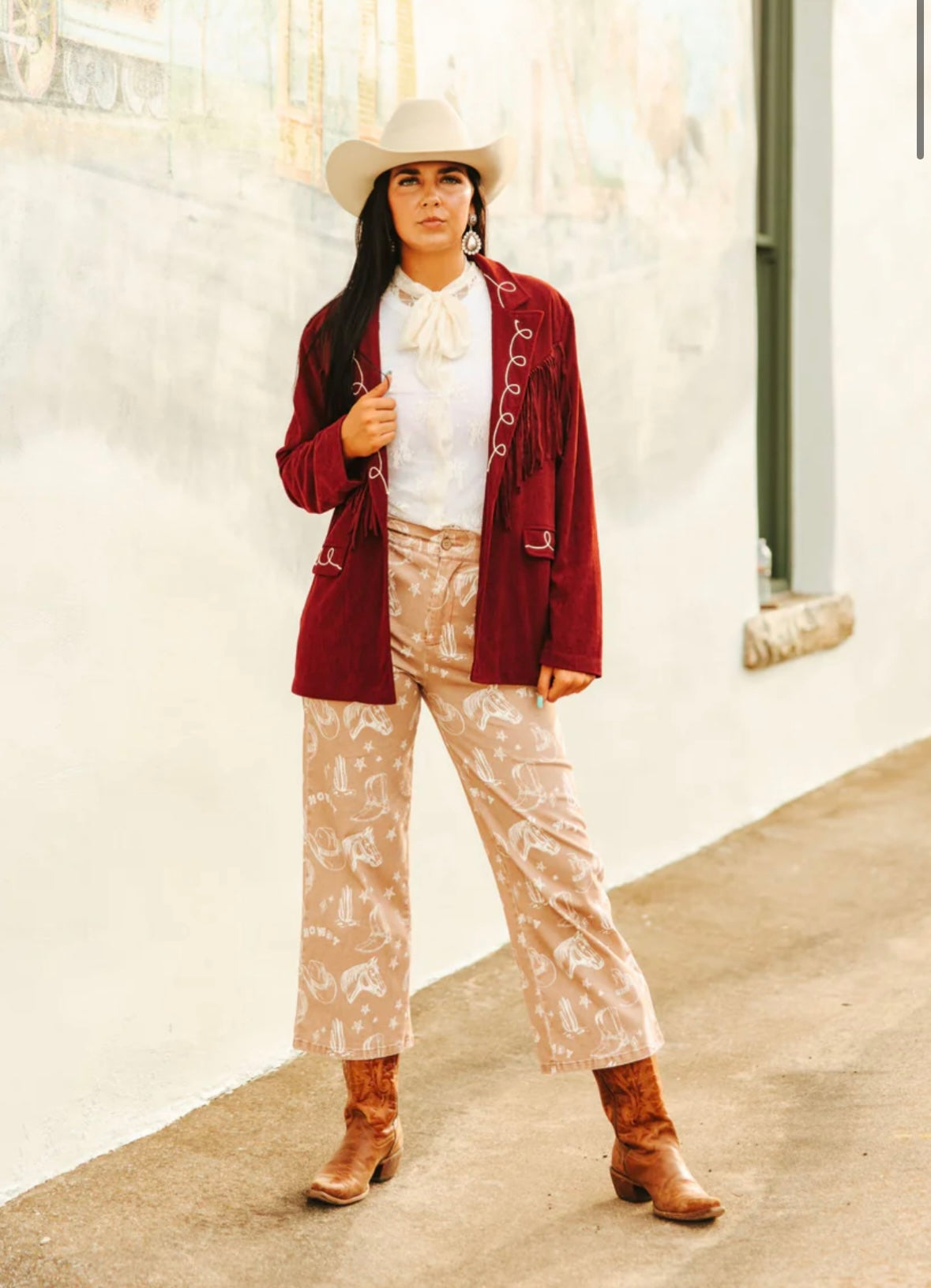 Turquoise haven WINE ROPING COWBOY BLAZER