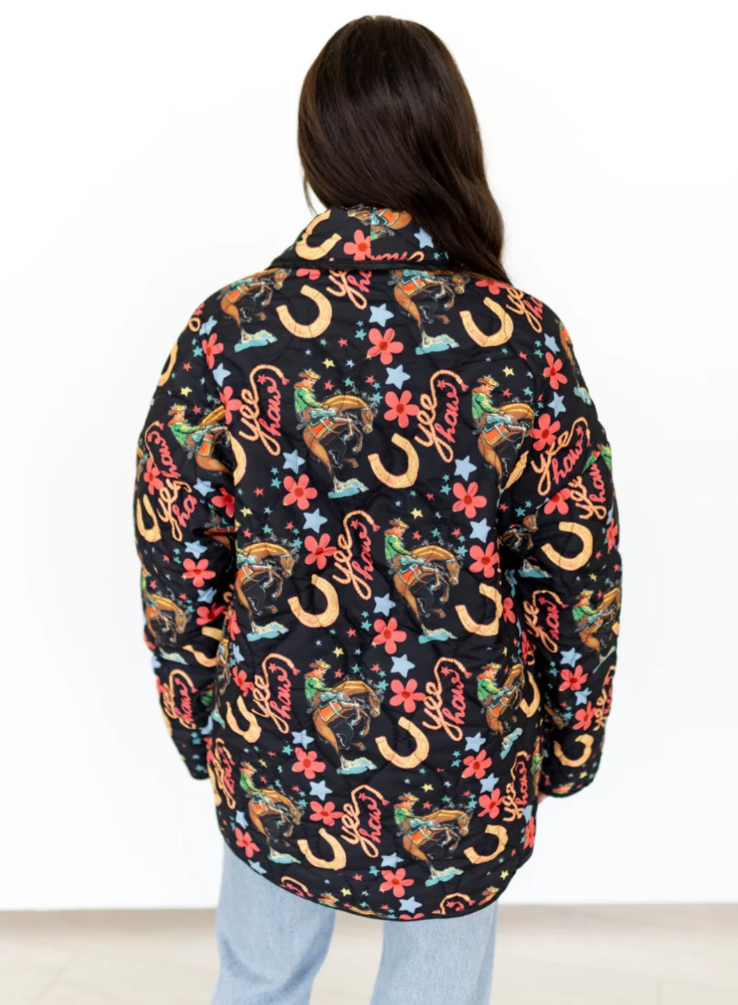 Turquoise Haven Yeehaw quilted jacket