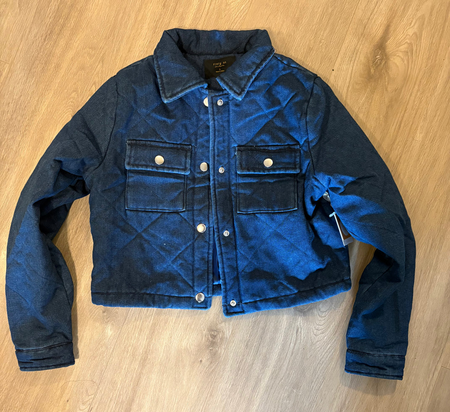 Last one large Dark Denim quilted jacket