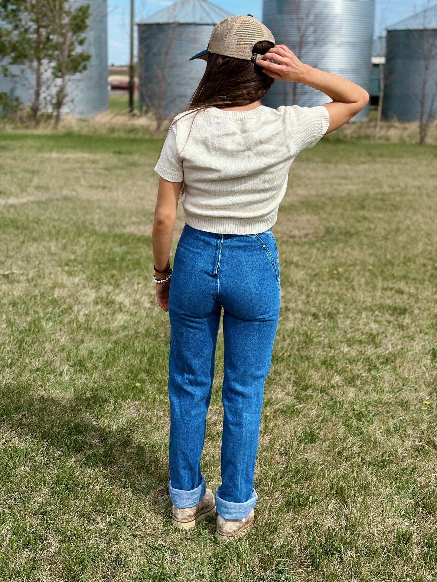 Last one small Cropped horse knit