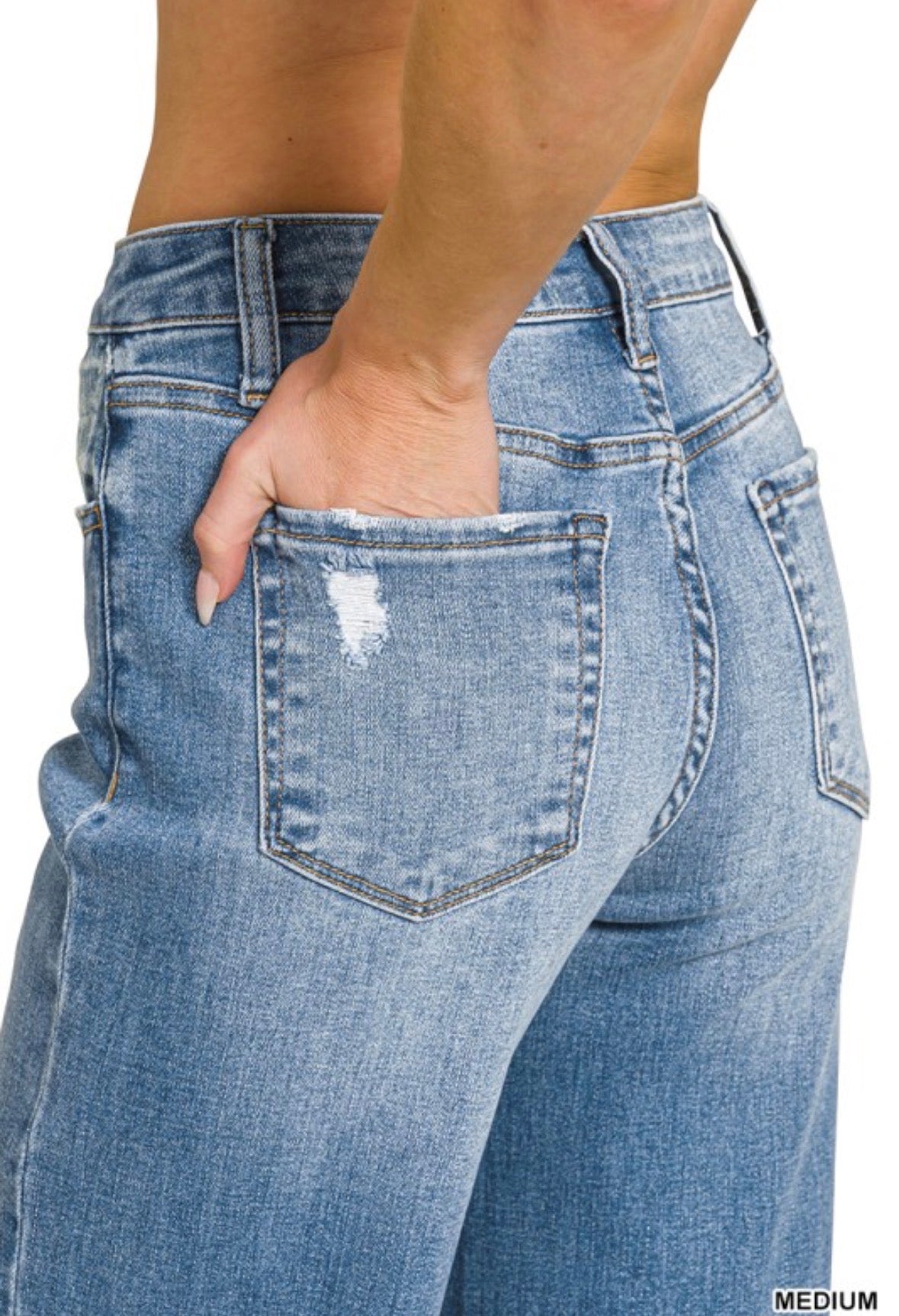 Vanessa Wide Leg Cuff Jean