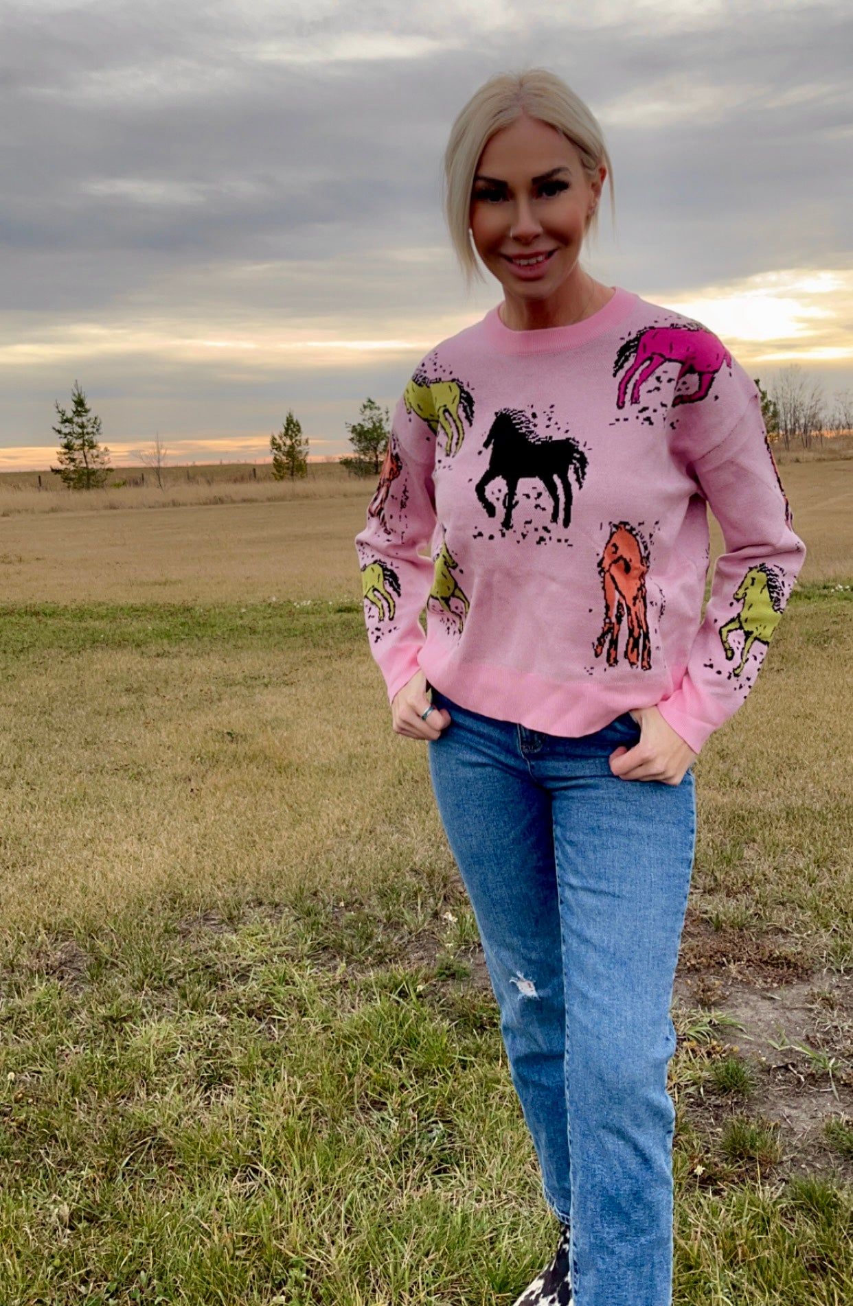 Pretty in pink sweater