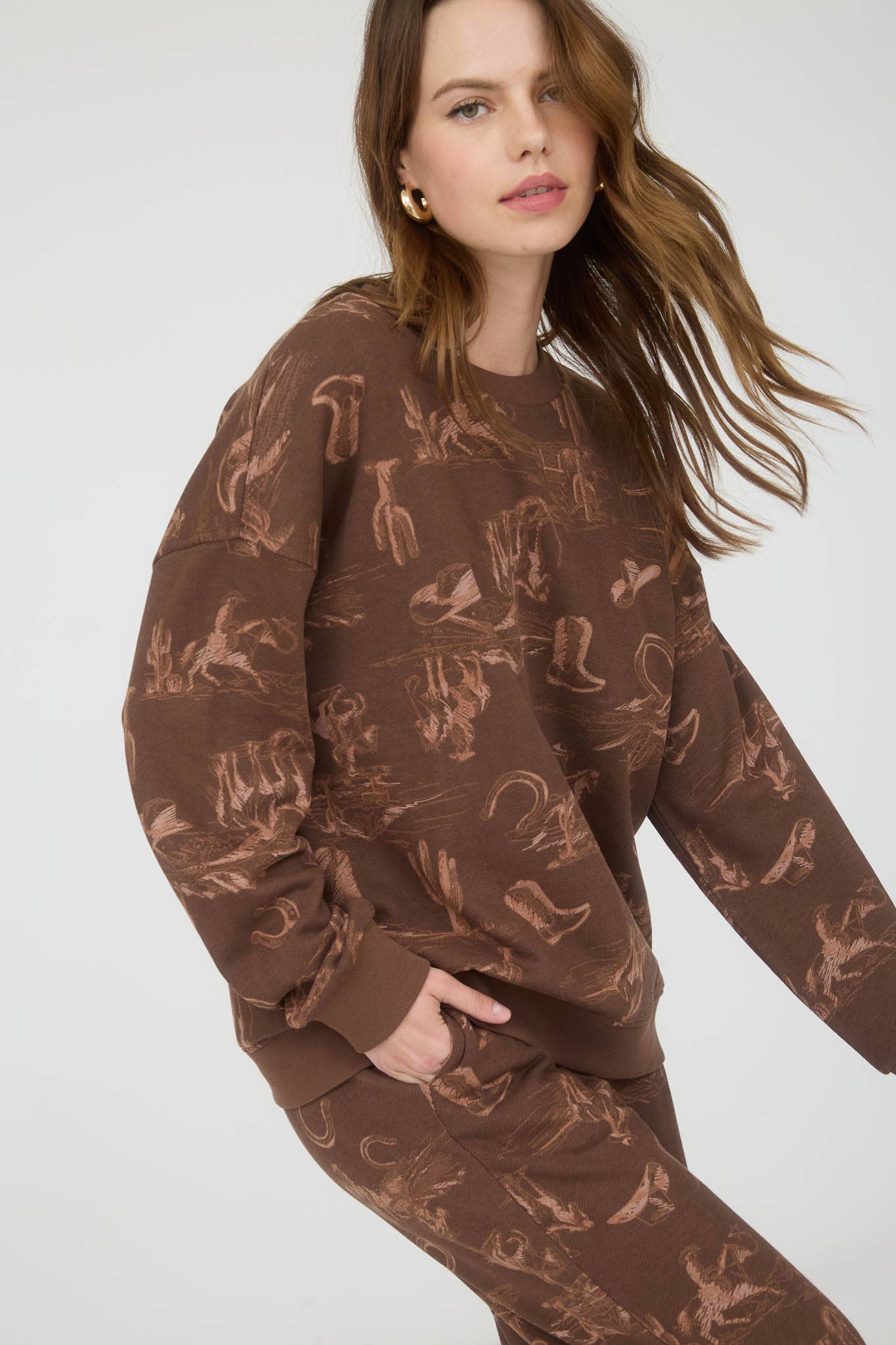 Western themed crewneck