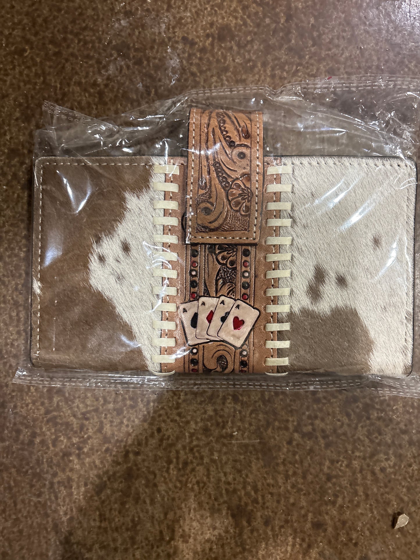 Don’t Chase Cowboys Wallet a Haute Southern Hyde by Beth Marie Exclusive Cowhide Wallet