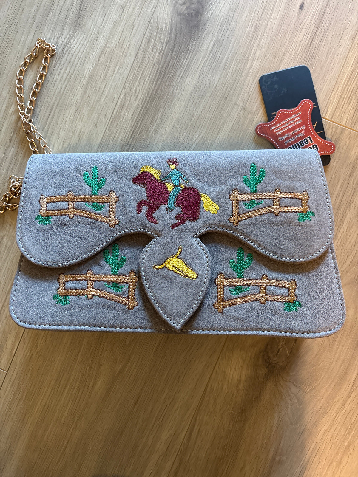 American Darling Western Embroidered Genuine Suede Cross Body Bag