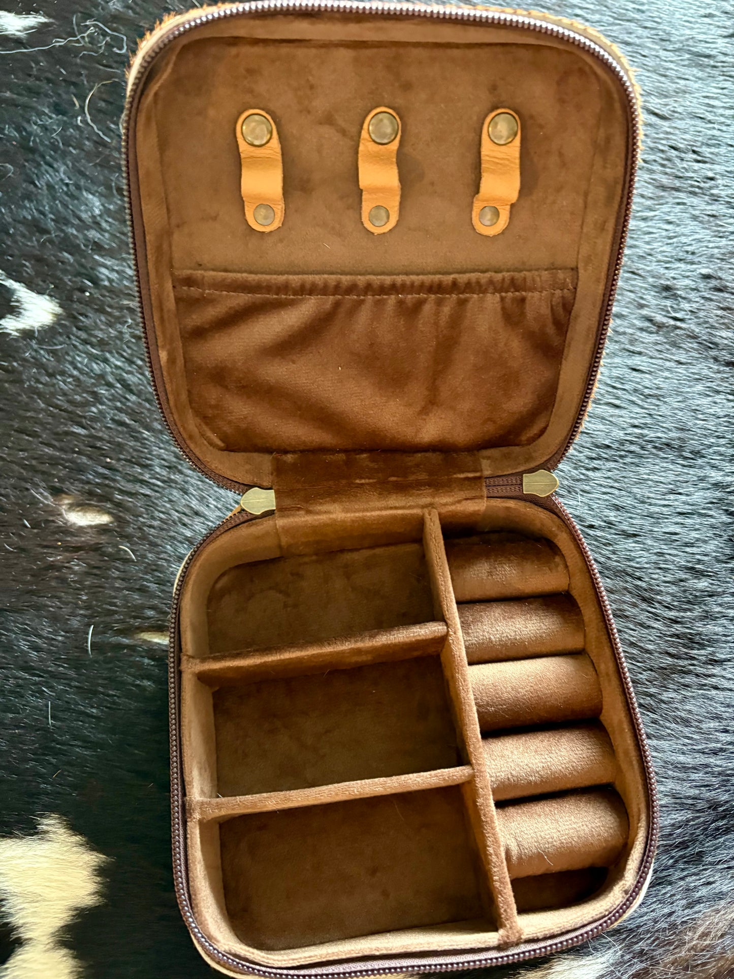 Cowhide jewelry boxes assorted hides