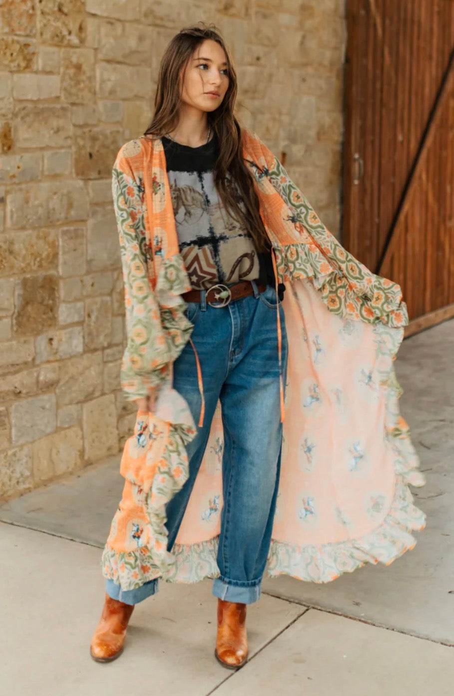 Turquoise Haven kimono