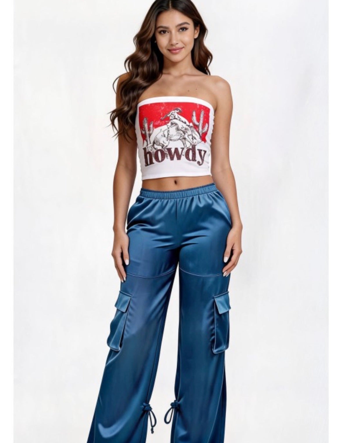 Howdy double layer tube top
