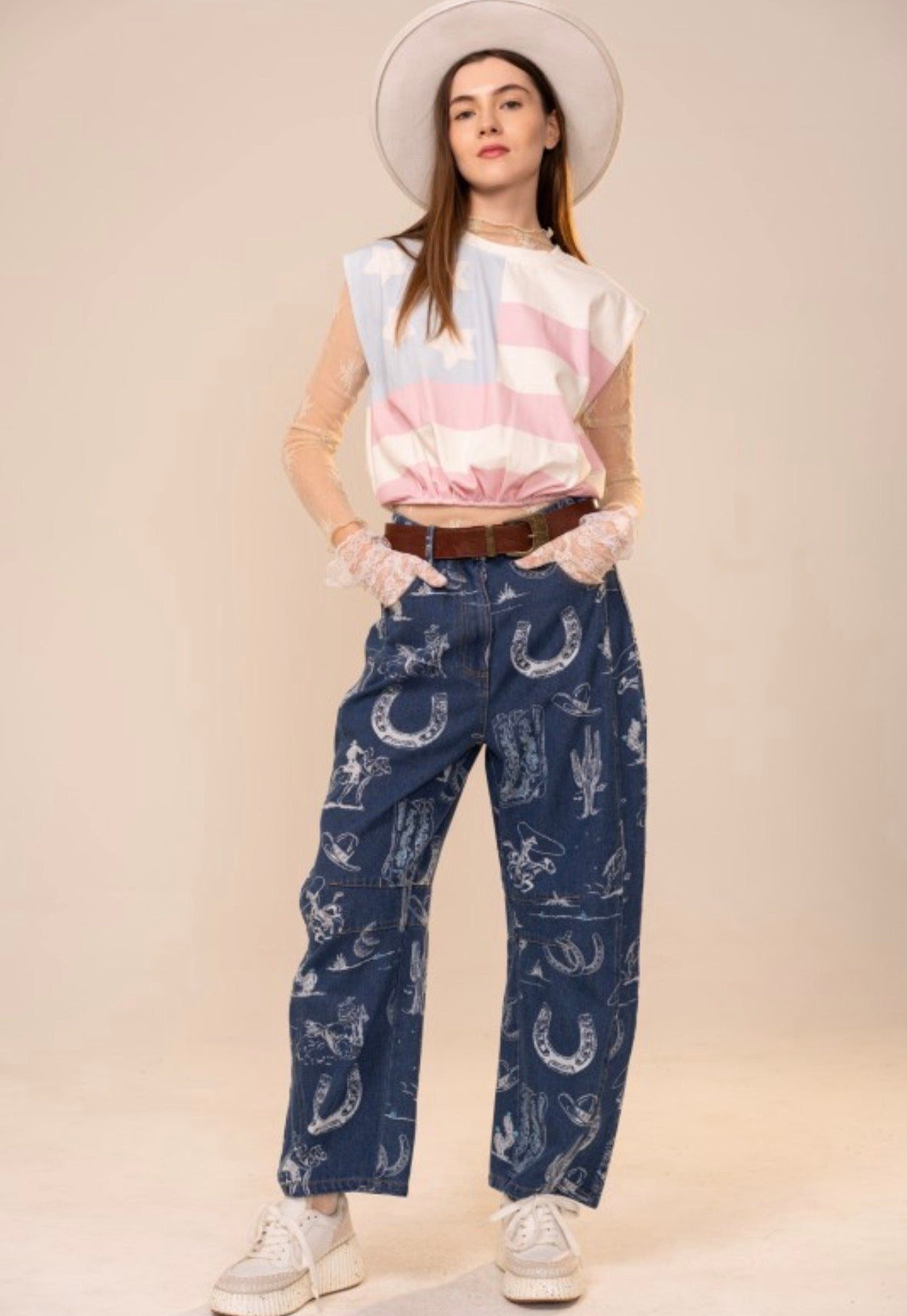 Blue B western barrel jeans