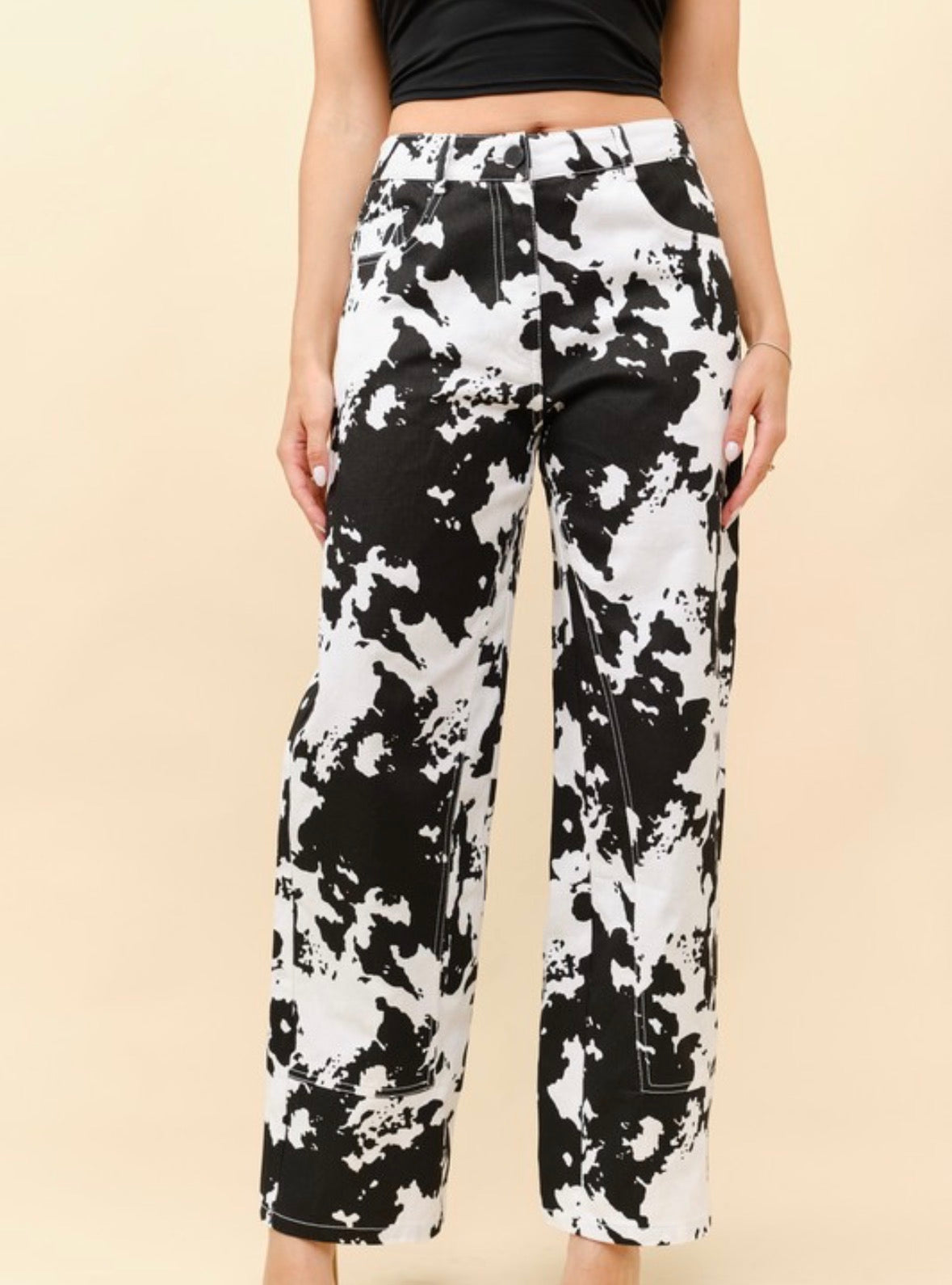 Wild Range Cow Print Pants