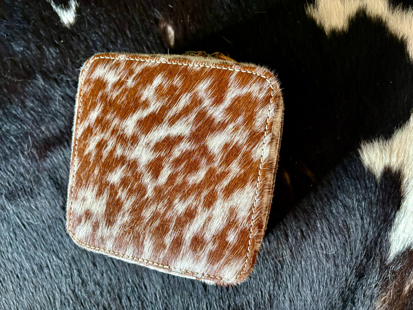 Cowhide jewelry boxes assorted hides