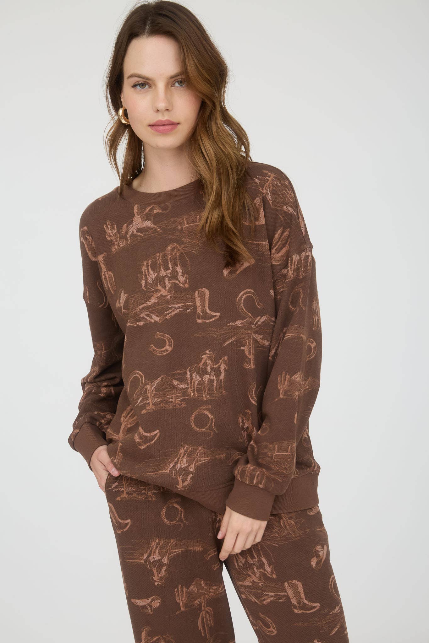 Western themed crewneck