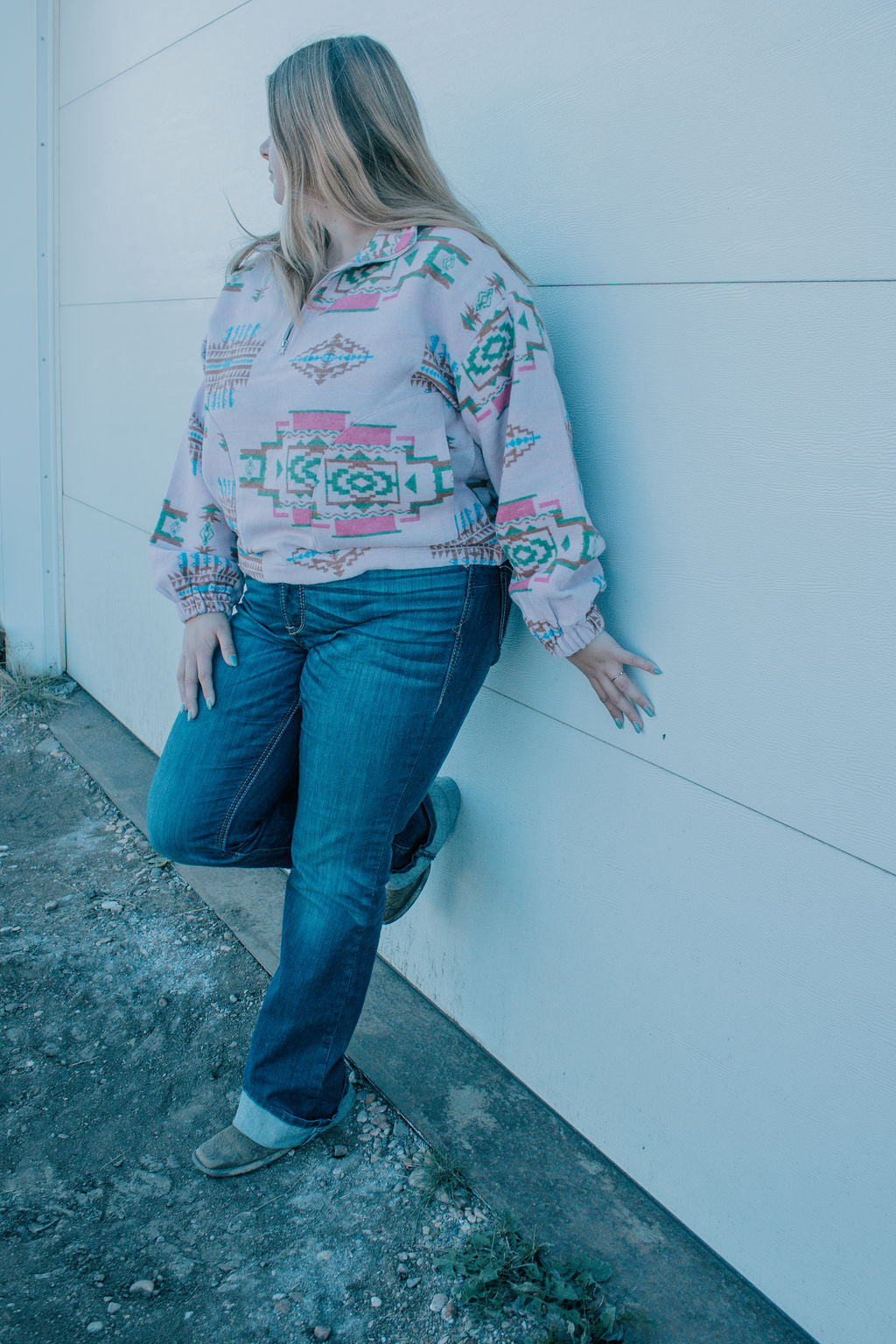 Blue B Aztec pullover