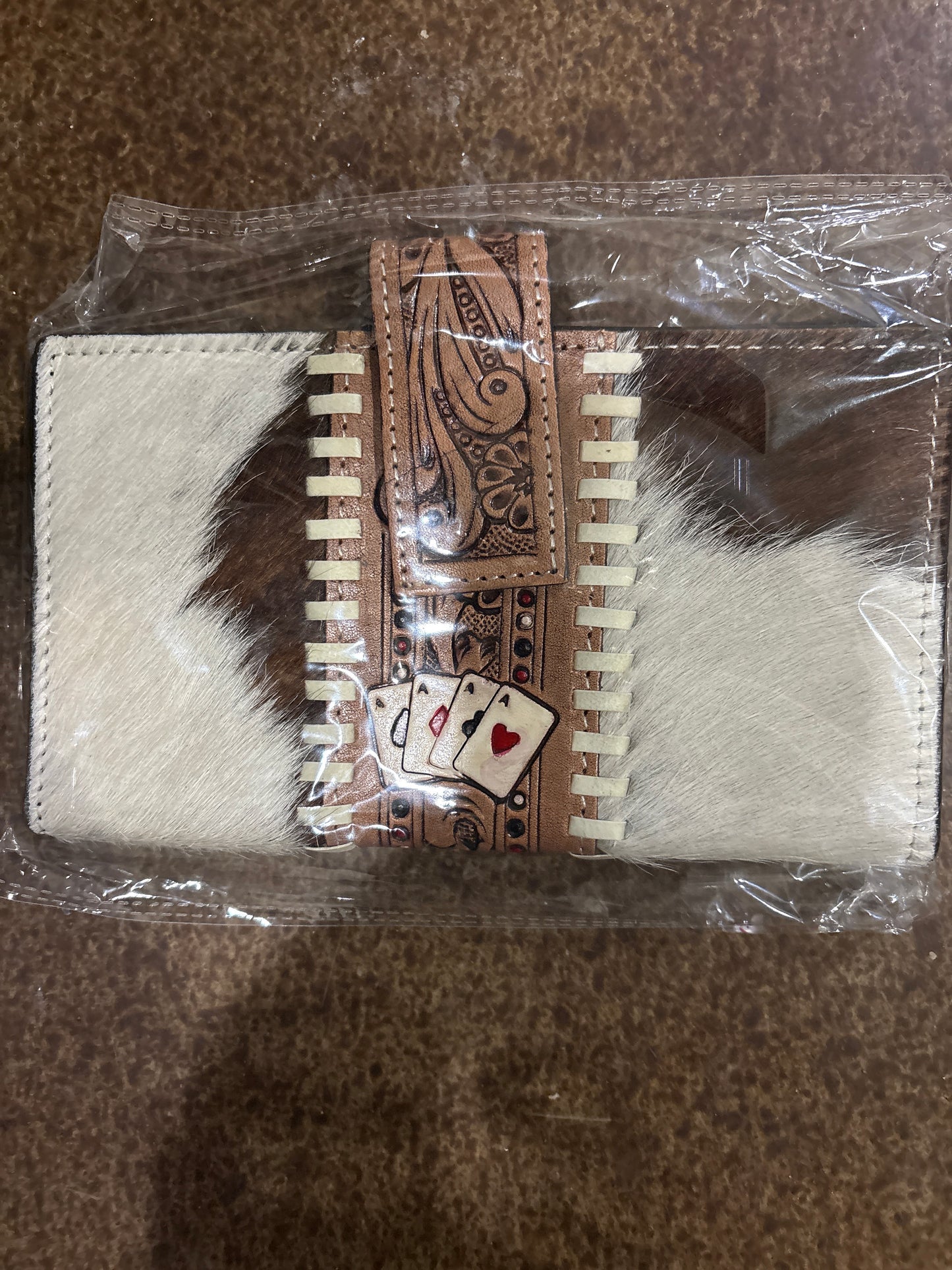 Don’t Chase Cowboys Wallet a Haute Southern Hyde by Beth Marie Exclusive Cowhide Wallet