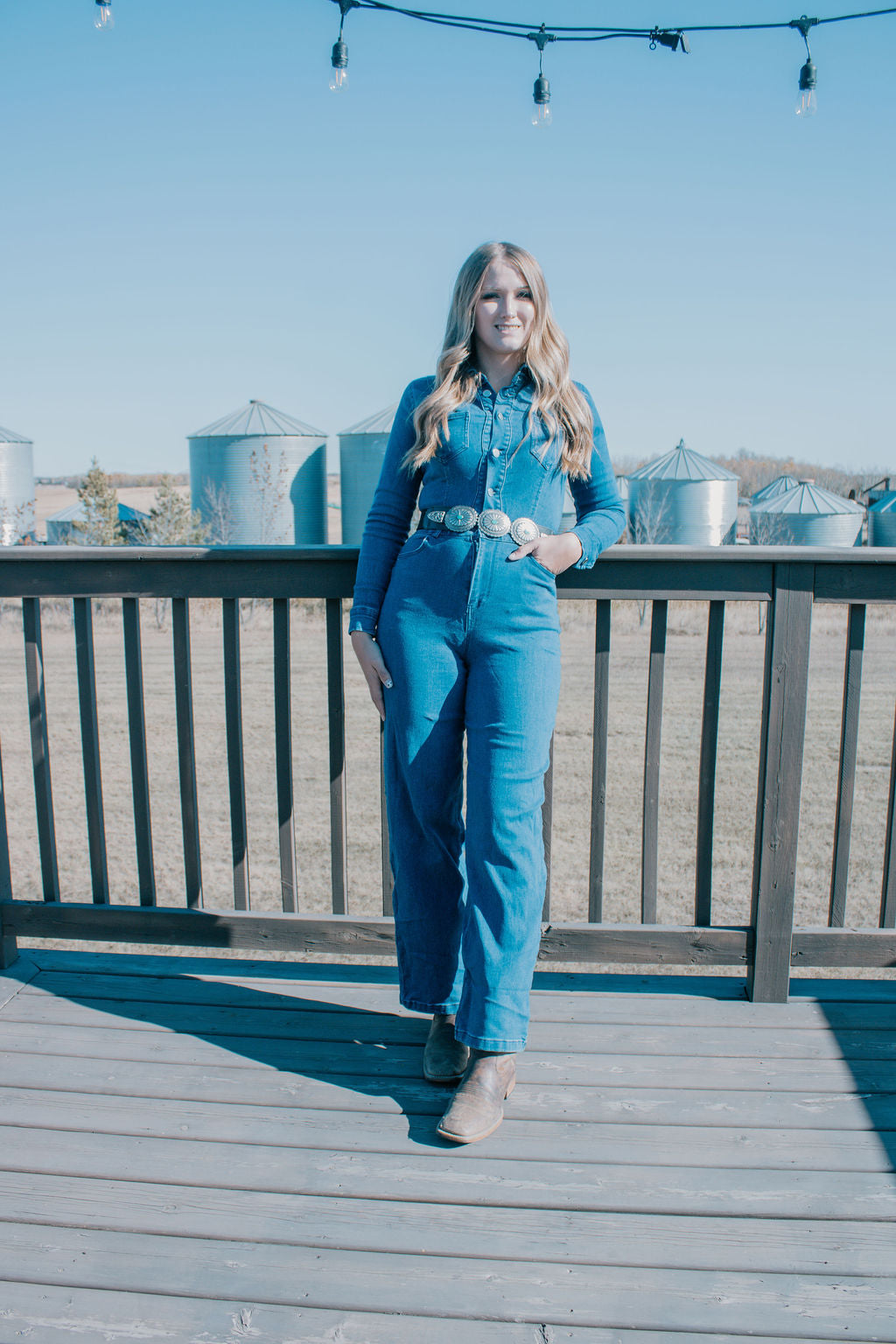 Last one medium Lainey Denim jumpsuit