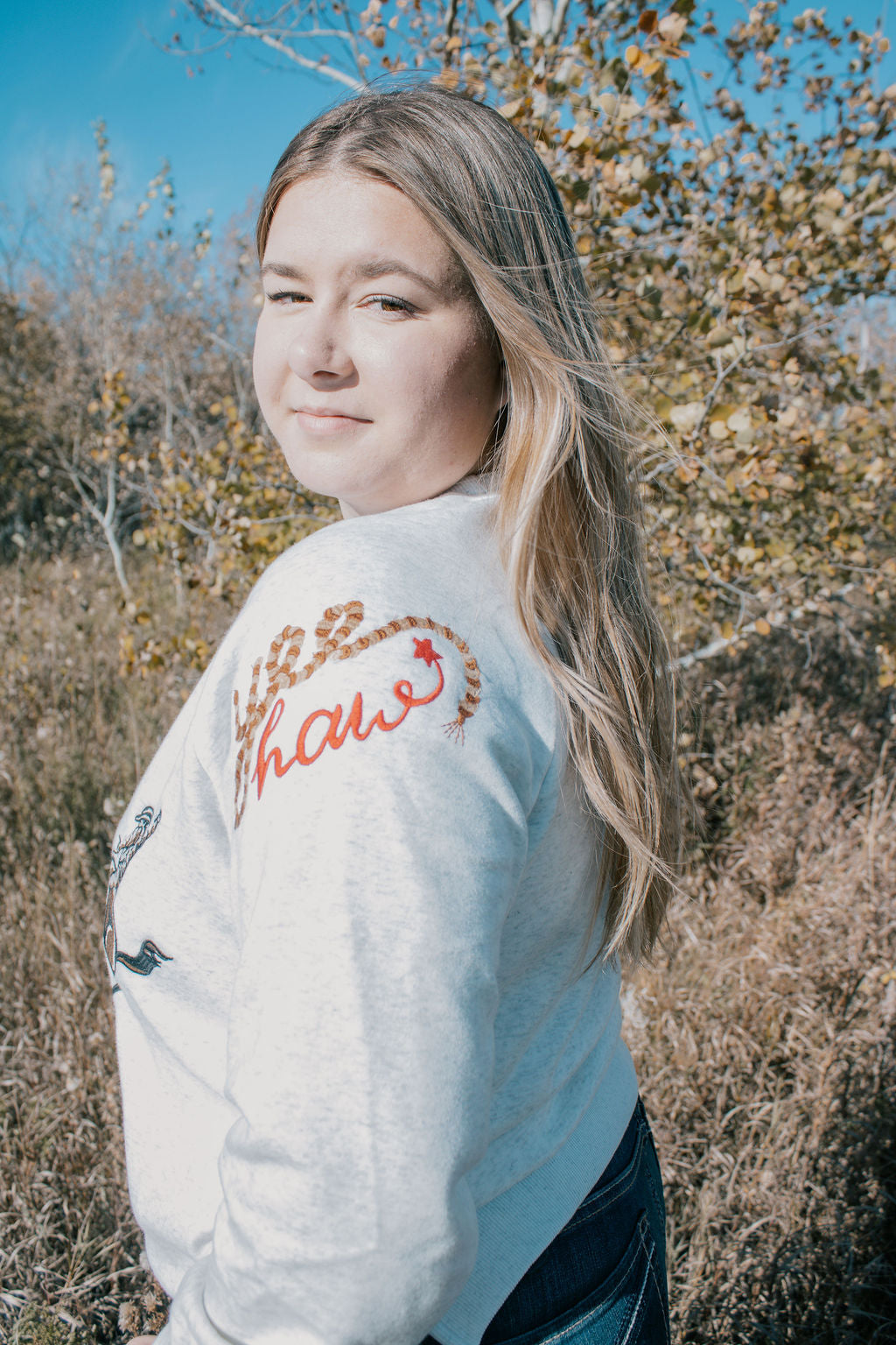 Western Embroidery Fleece Sweatshirt