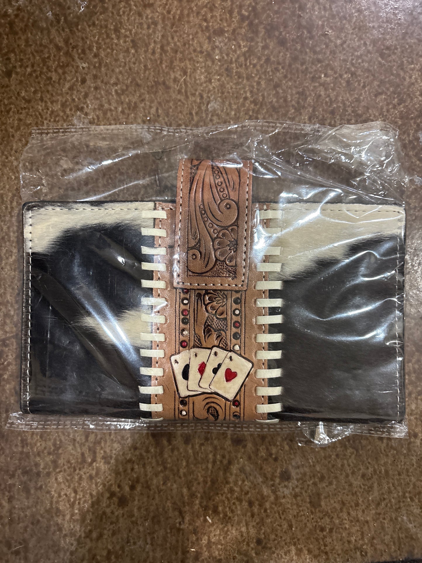 Don’t Chase Cowboys Wallet a Haute Southern Hyde by Beth Marie Exclusive Cowhide Wallet