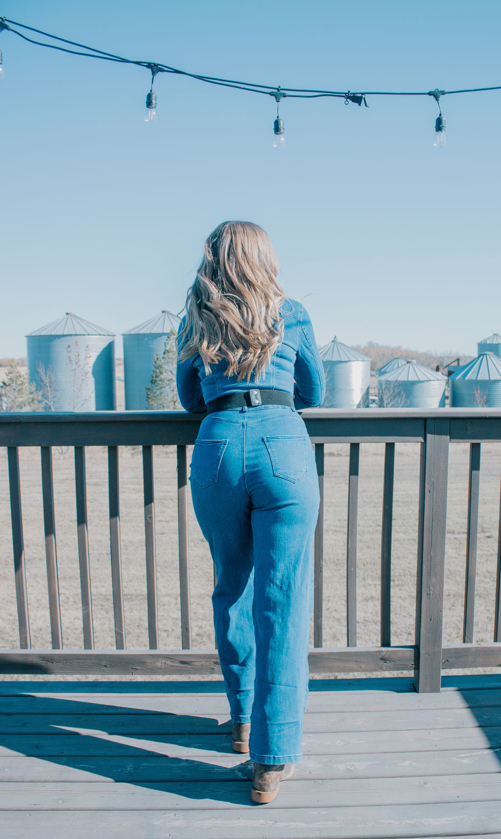 Last one medium Lainey Denim jumpsuit