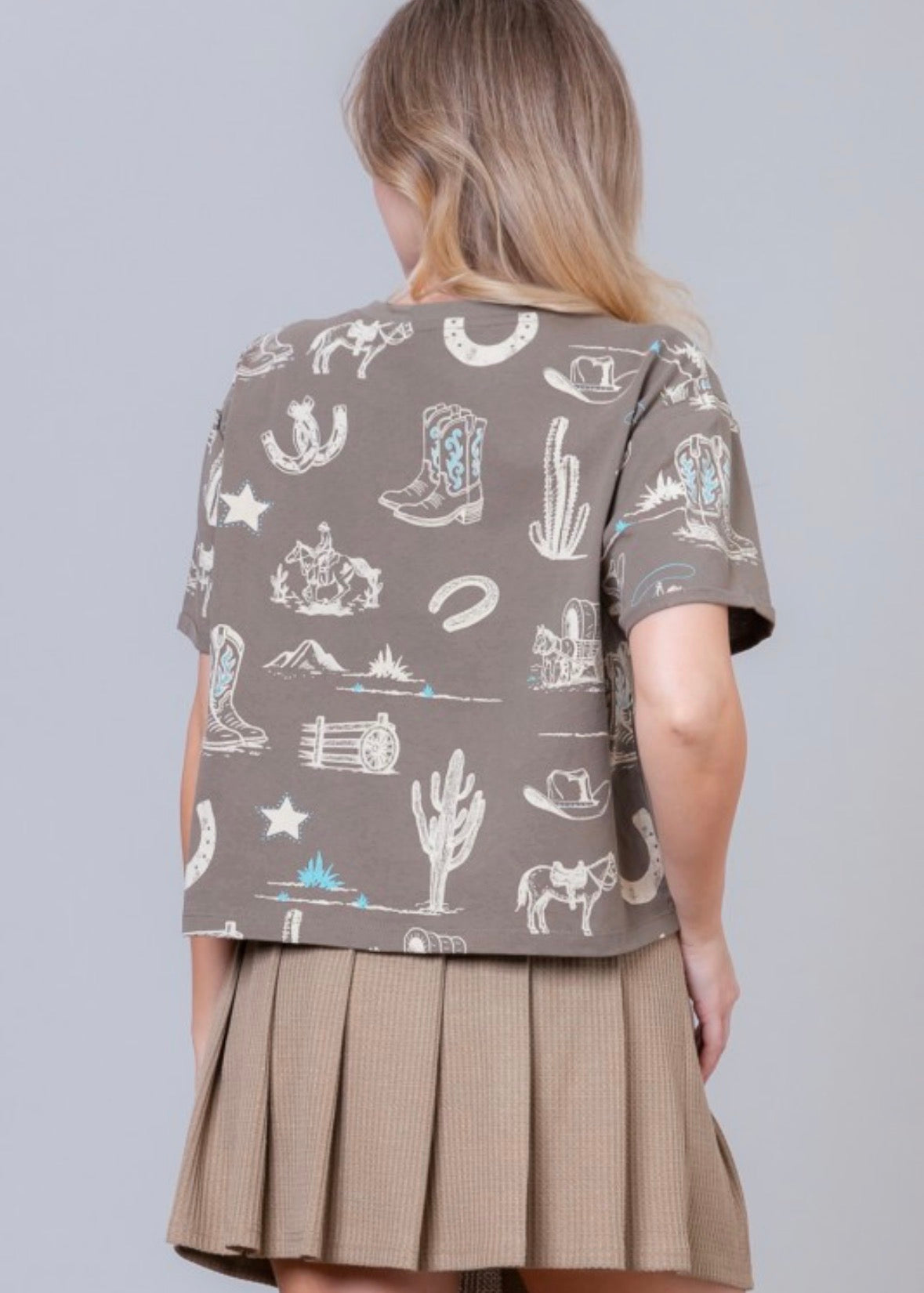Out West Collage Tee *Olive