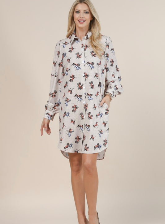 Last one small Horse shoe Shirt dress