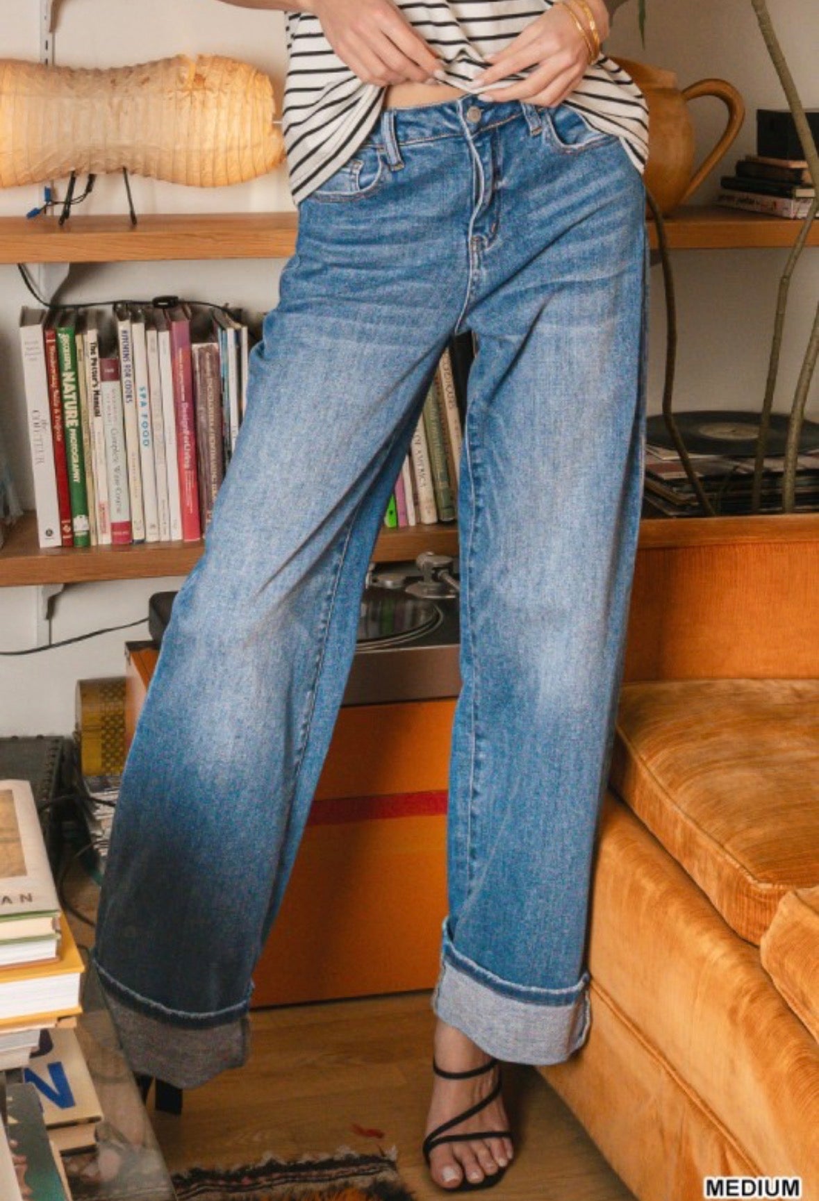 Vanessa Wide Leg Cuff Jean