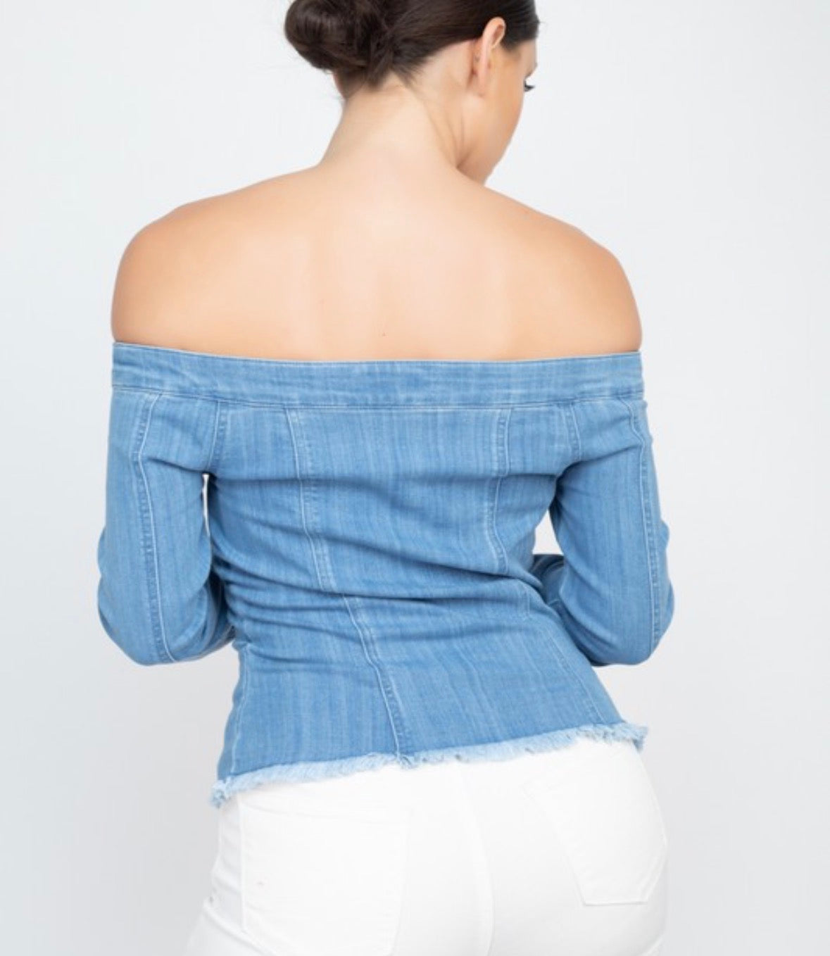 Blue Jean Belle Off-Shoulder Top