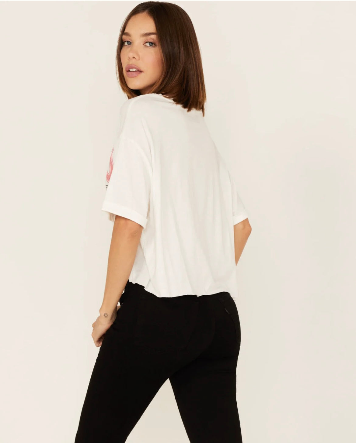 The laundry room Coors Neon Light Crop Oversized Tee - White