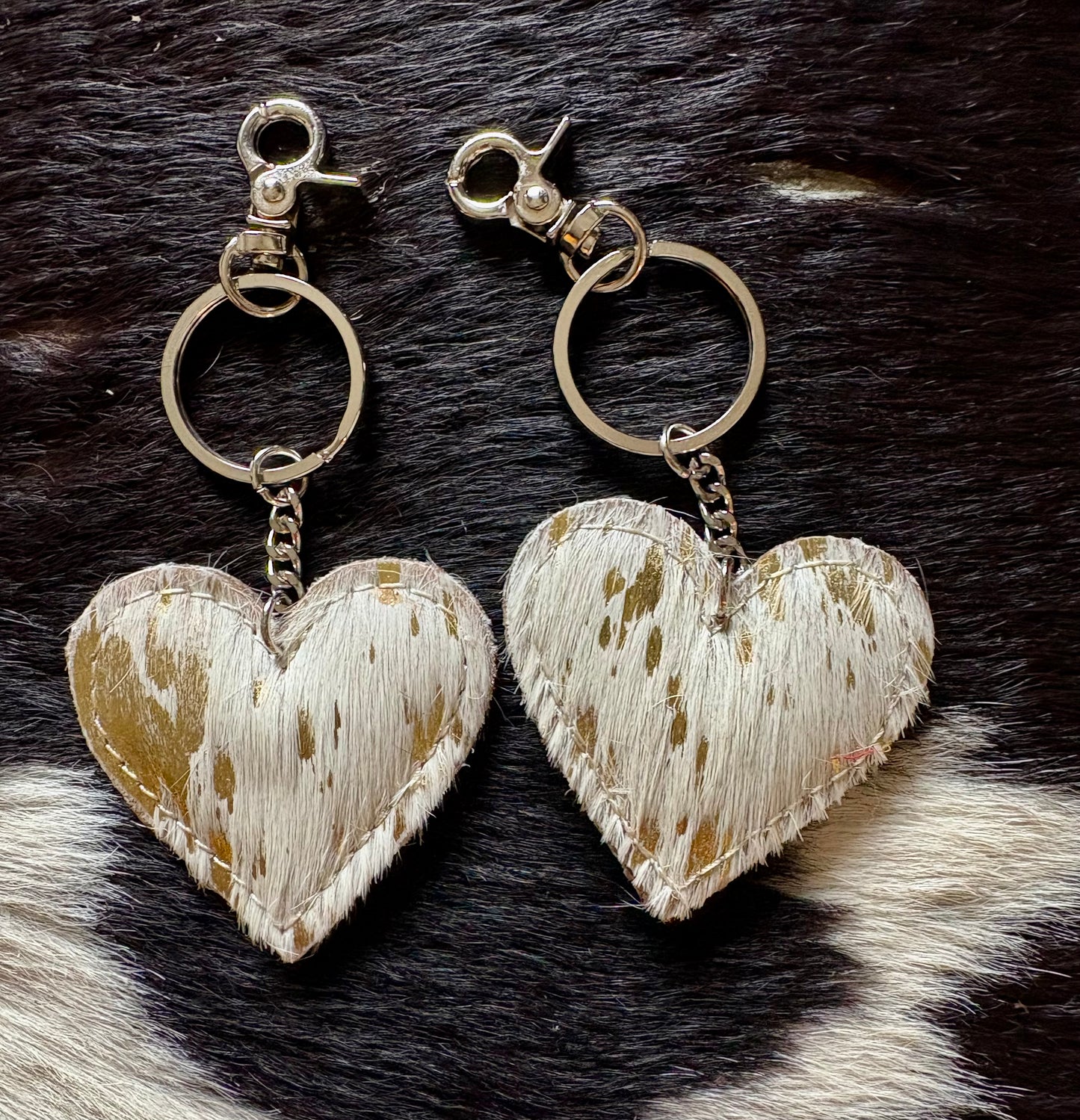 Cowhide key chains