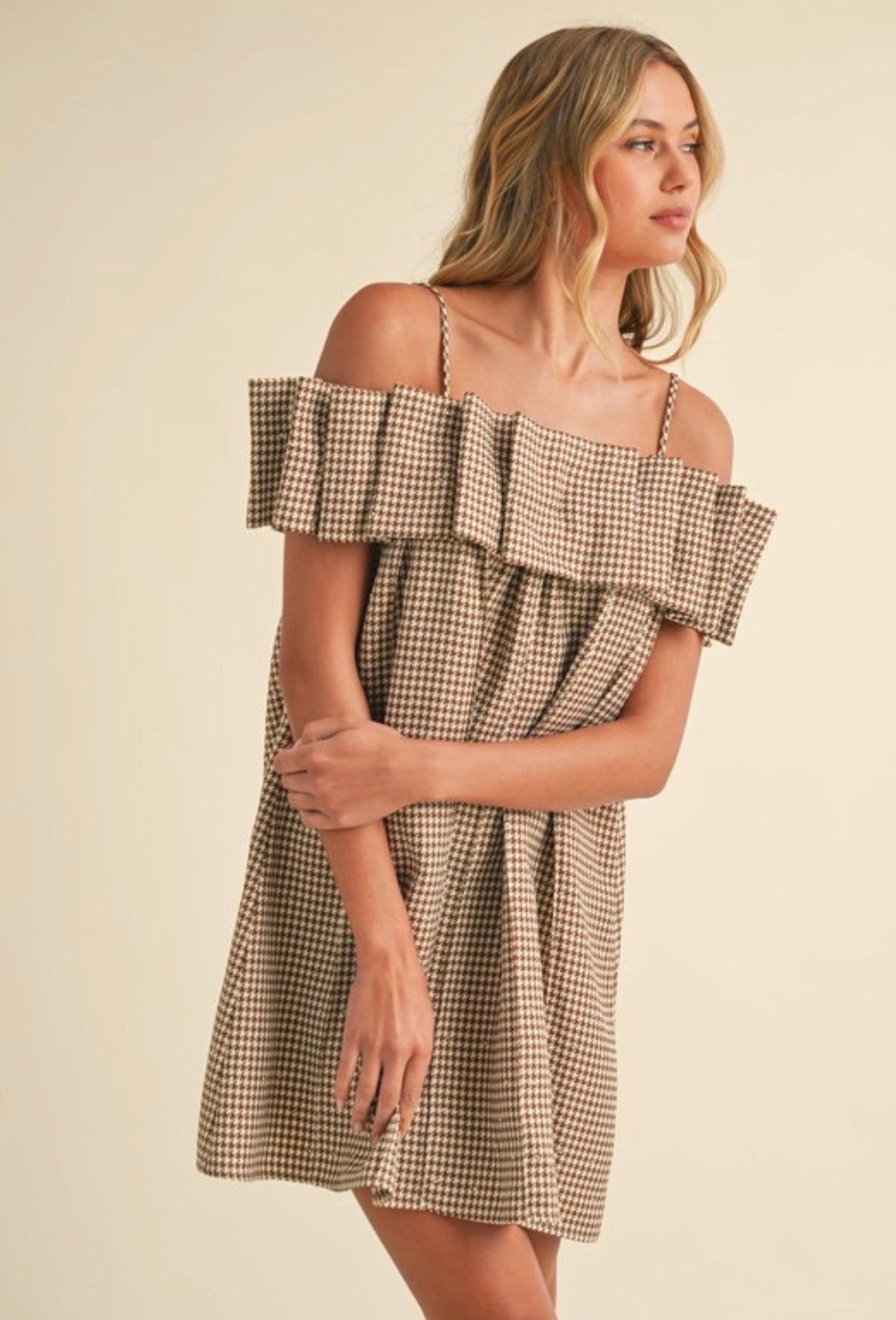 Houndstooth sparkle dress