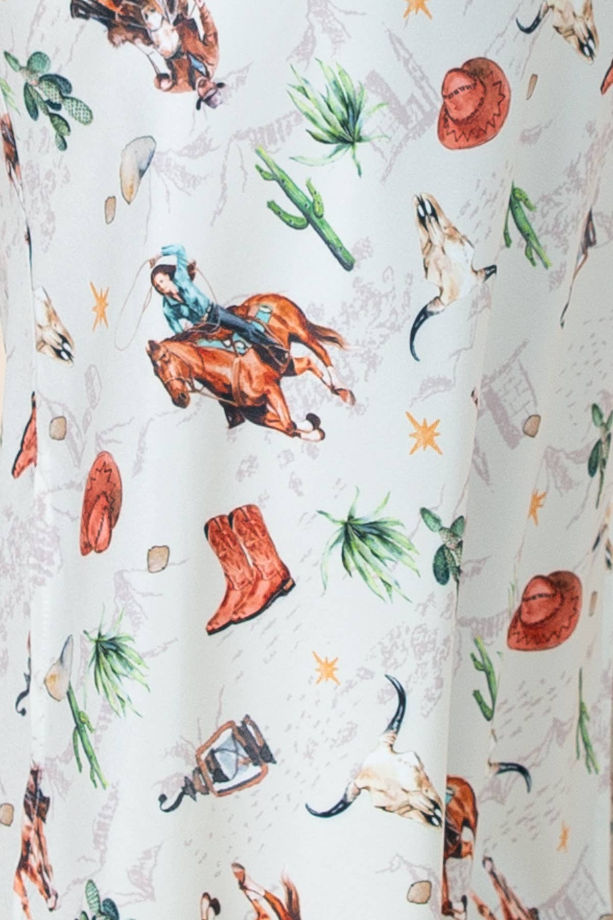 Western Running Horse Print Casual Skirt