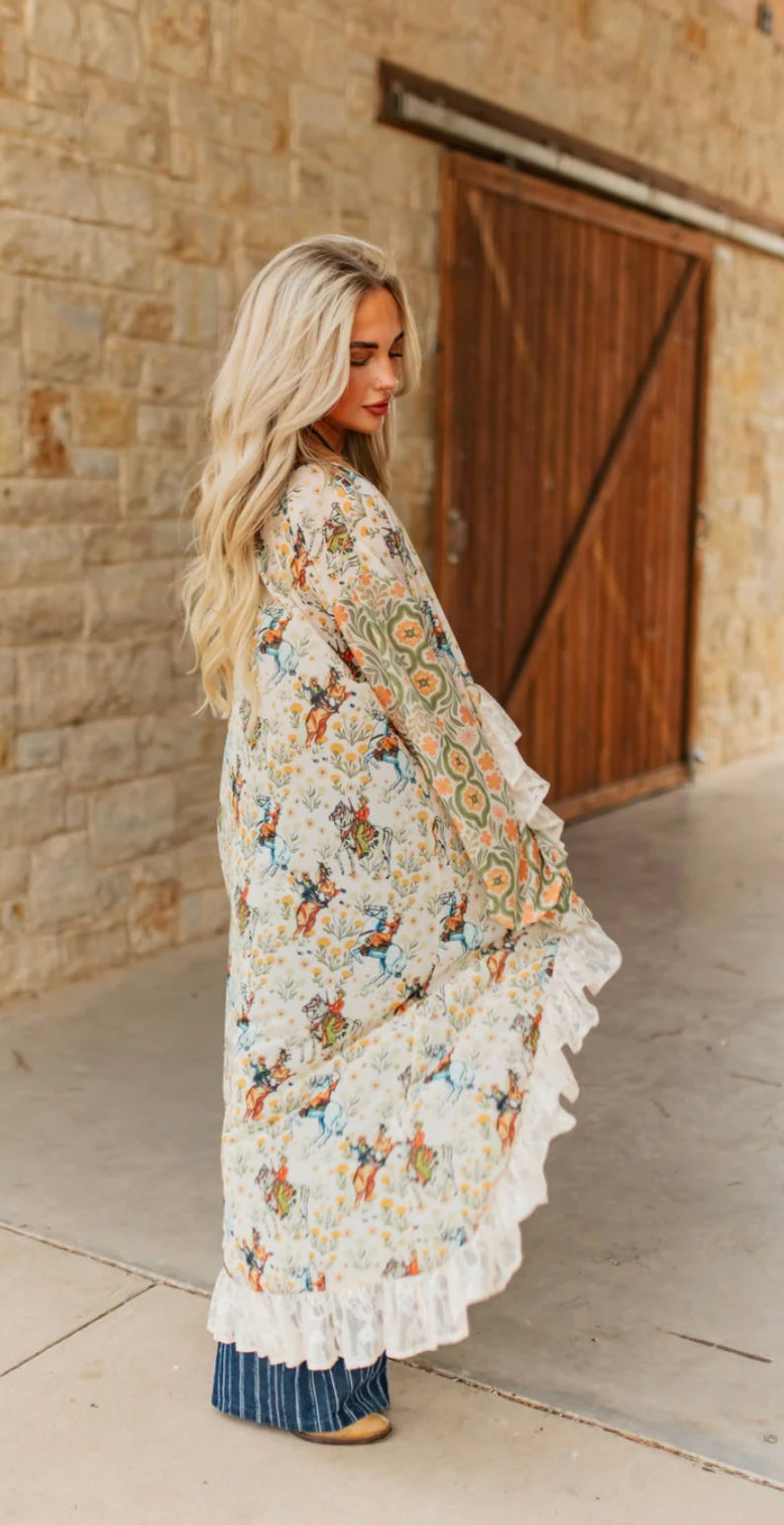 Turquoise Haven kimono