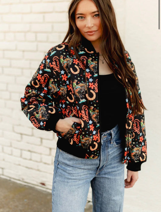 Turquoise Haven Rodeo Howdy Bomber