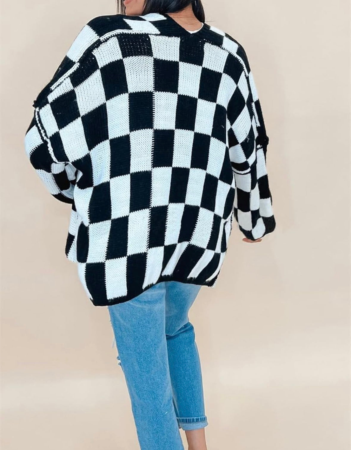 Checkered Cozy Cardigan