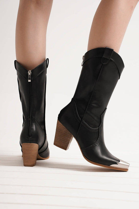 Dakota Western Metal-Toe Block Heel