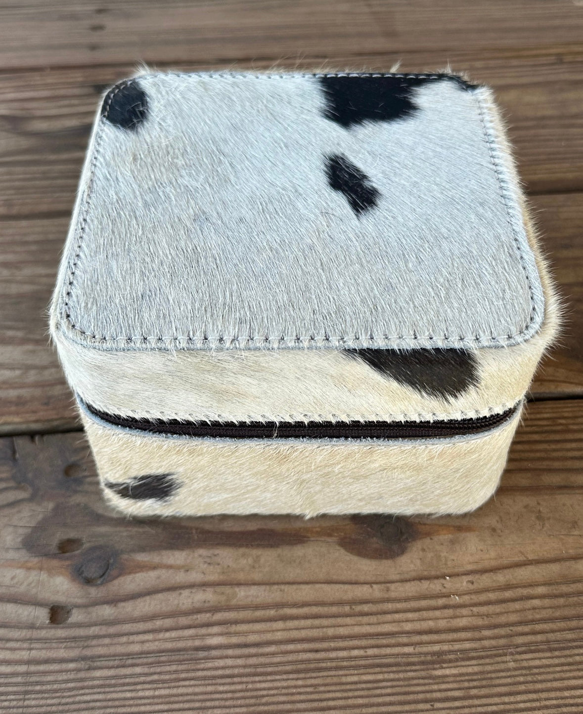 Cowhide jewelry boxes assorted hides