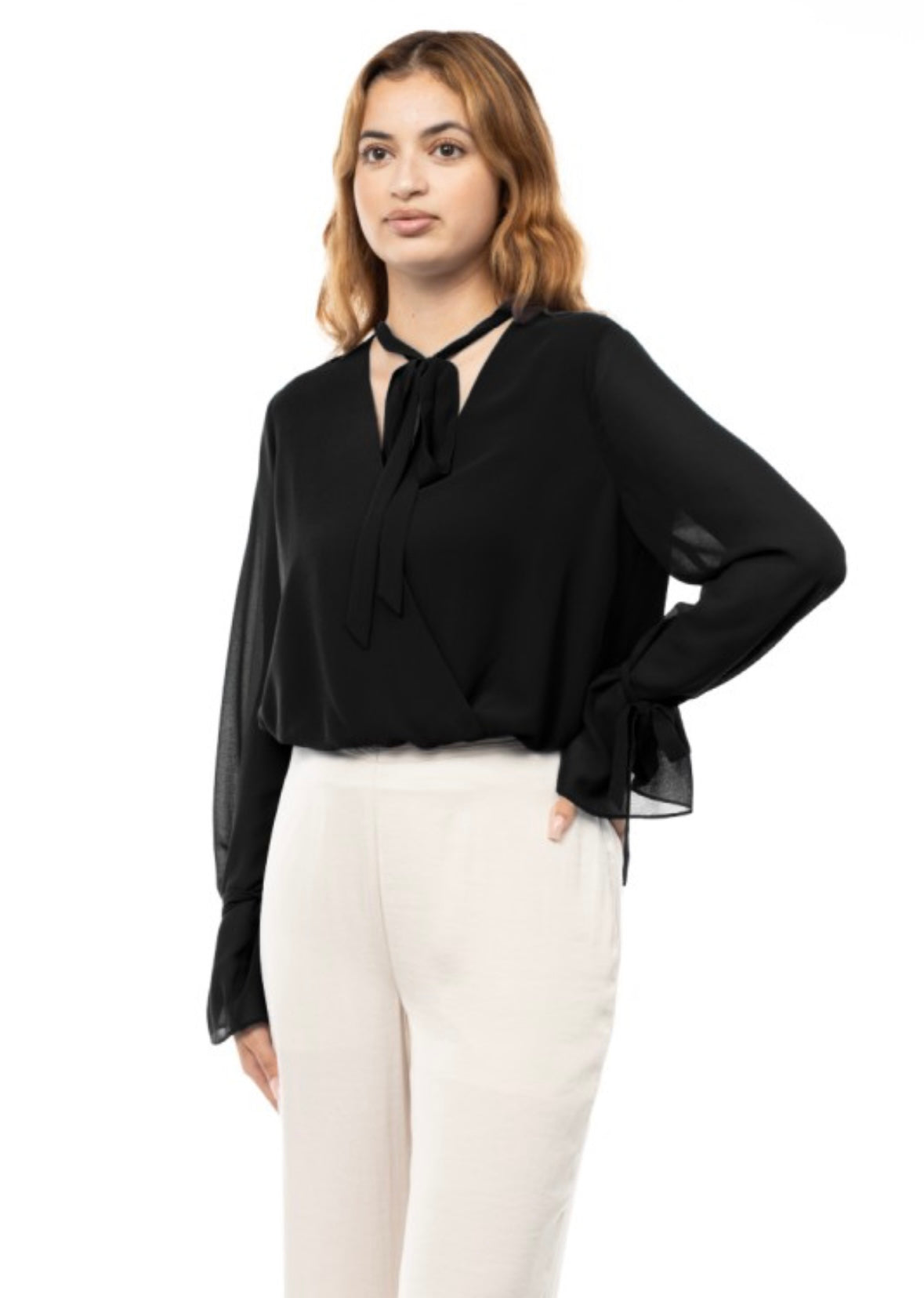 Last one small Fonda Tie blouse