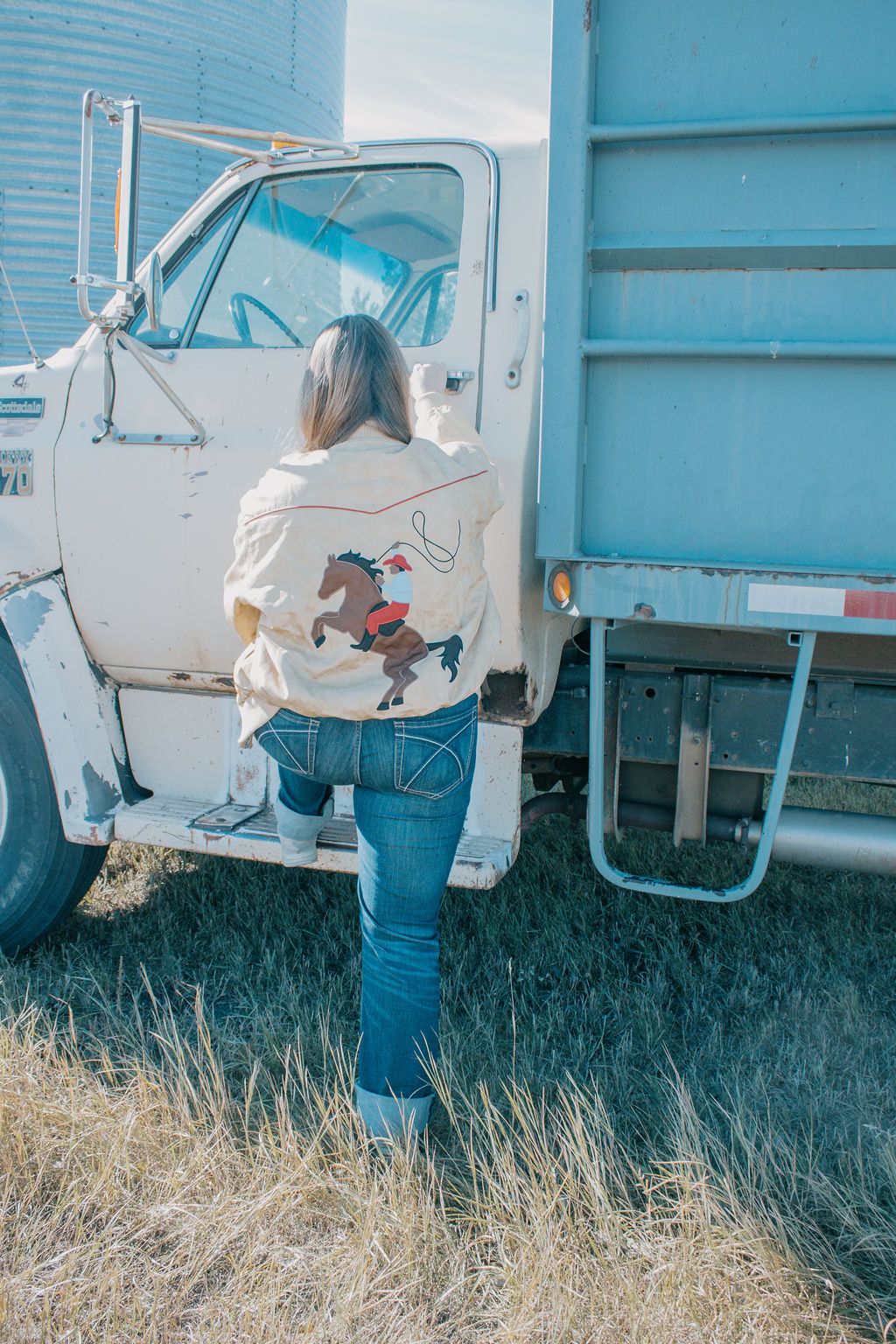 Bailey Rose rodeo bomber jacket
