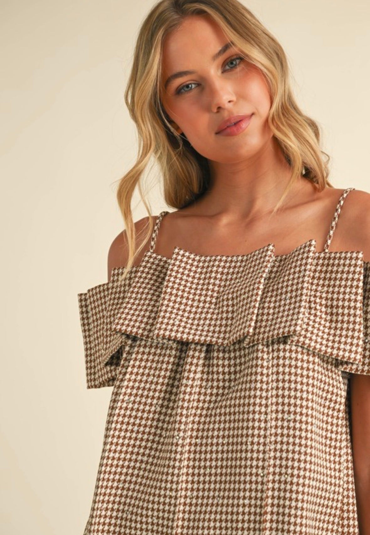 Houndstooth sparkle dress
