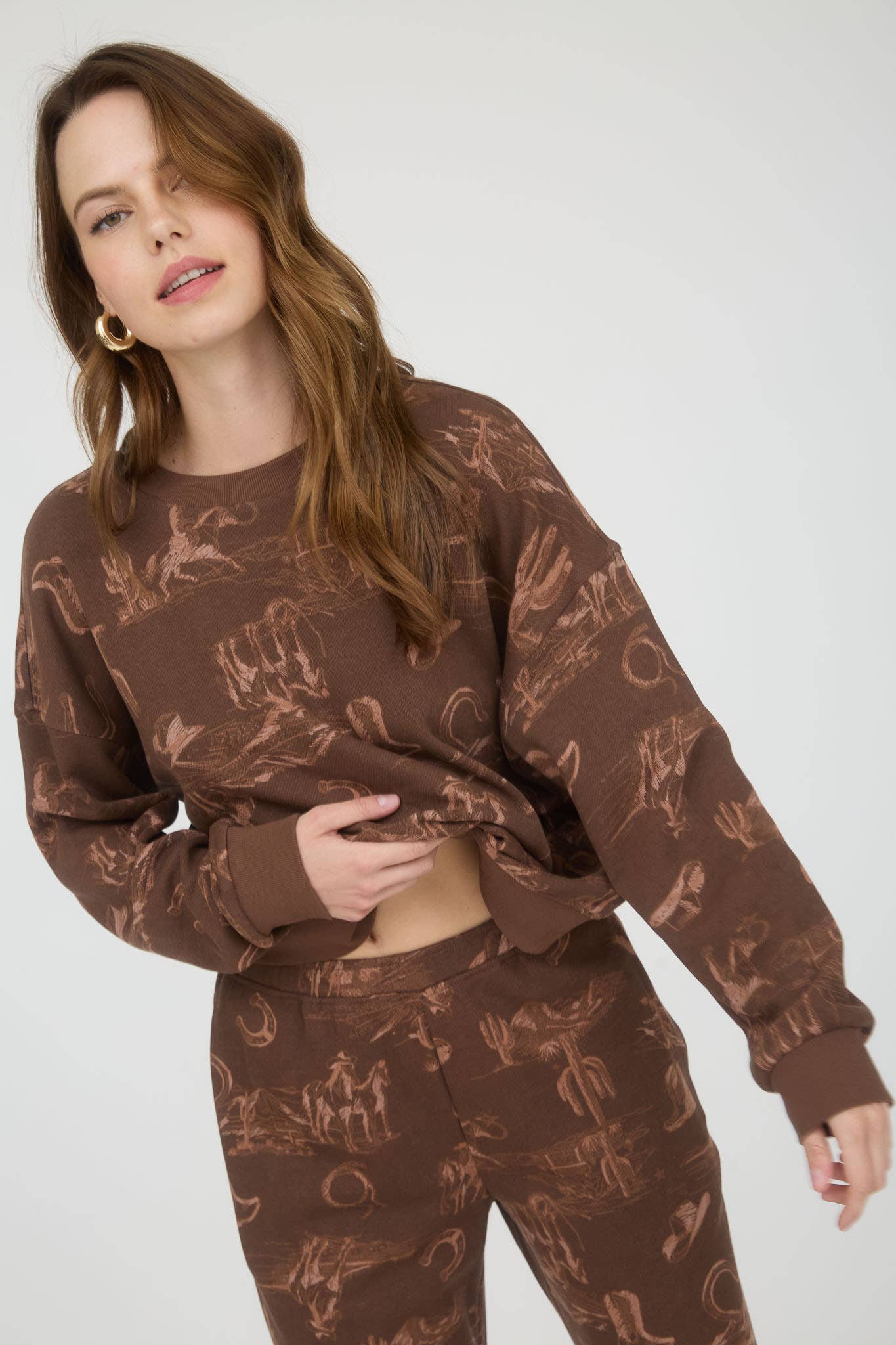 Western themed crewneck