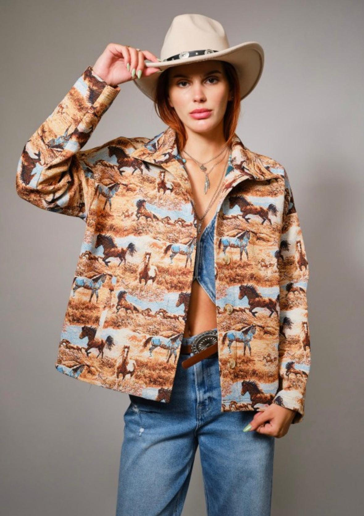 Blue B Wild Mustang Western Jacket