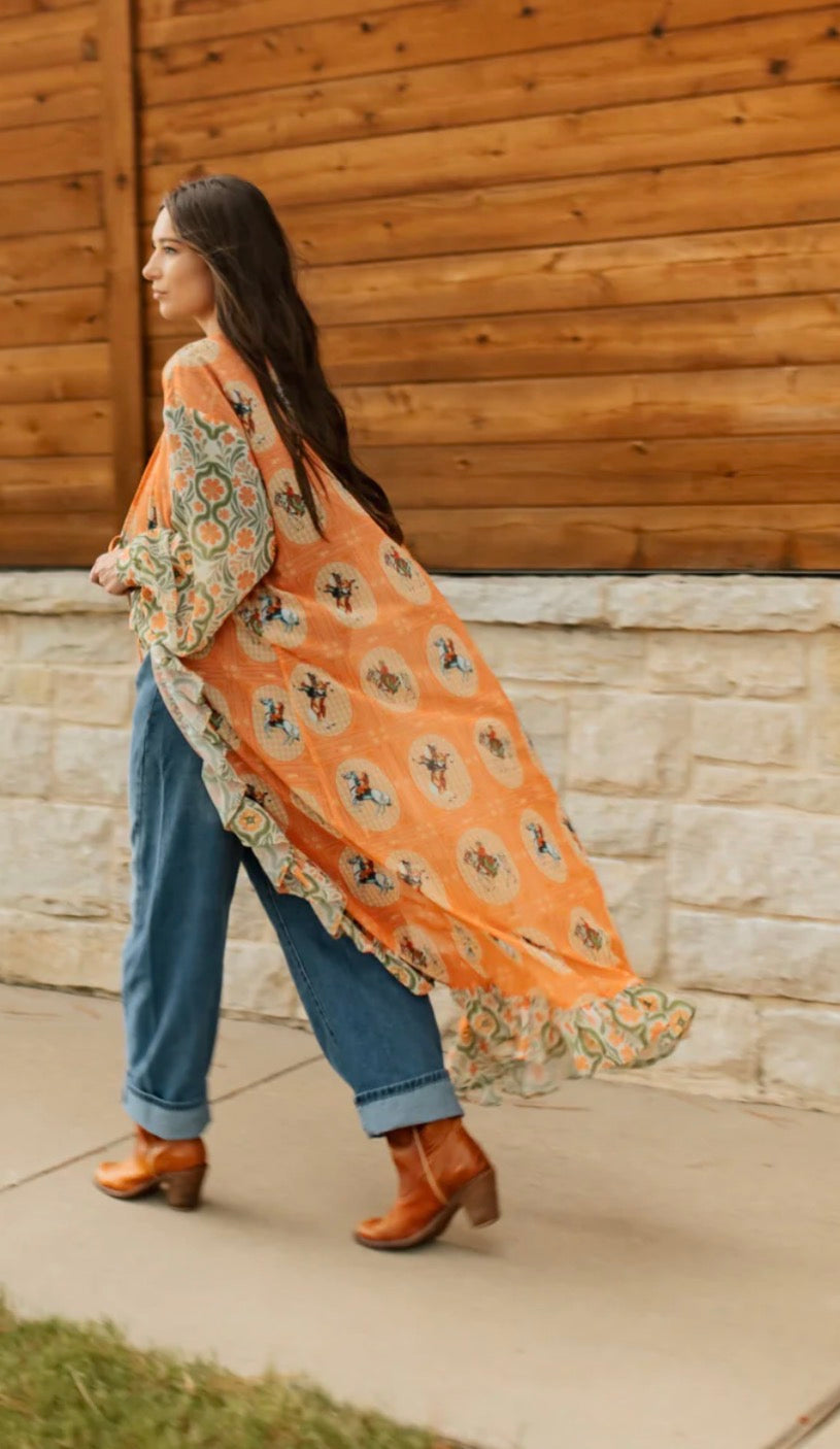 Turquoise Haven kimono