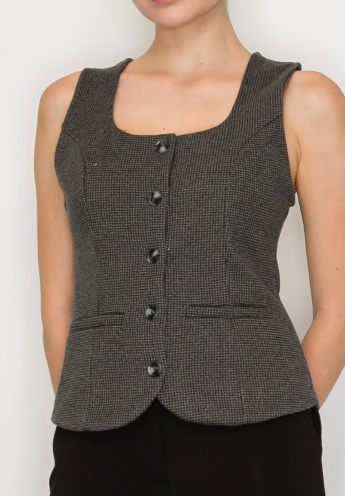 Houndstooth vest