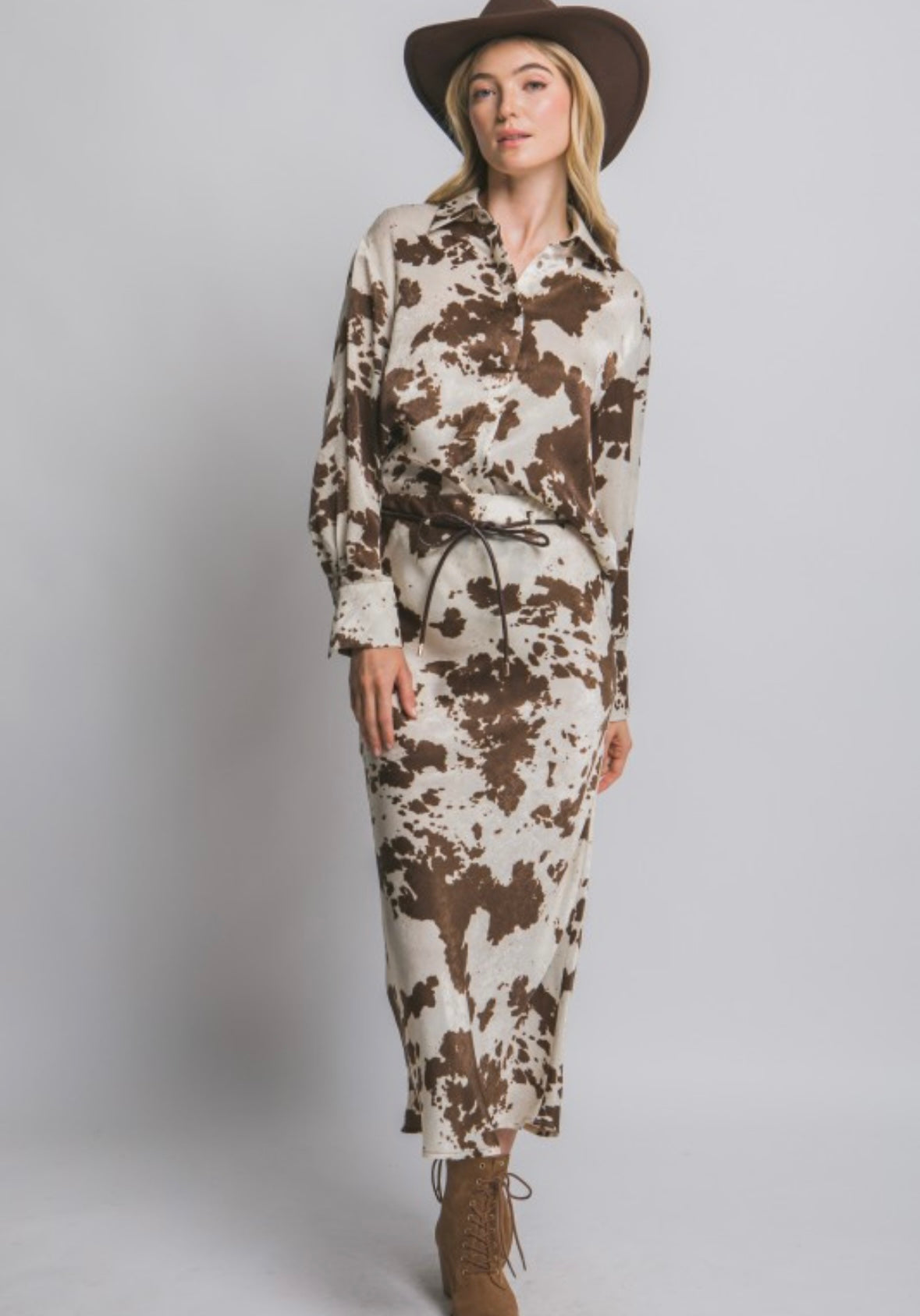 Last one large Cow print skirt